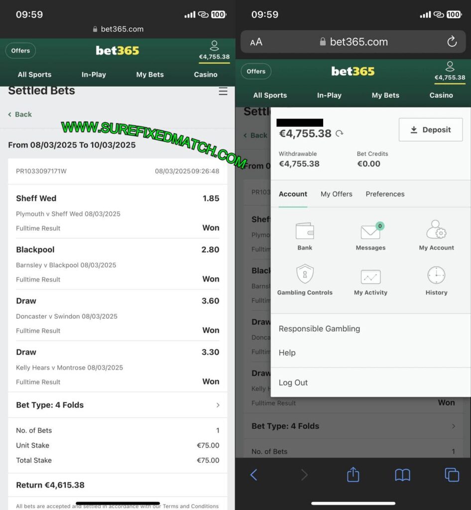 SURE FOOTBALL FIXED MATCHES VIP BETS 1X2