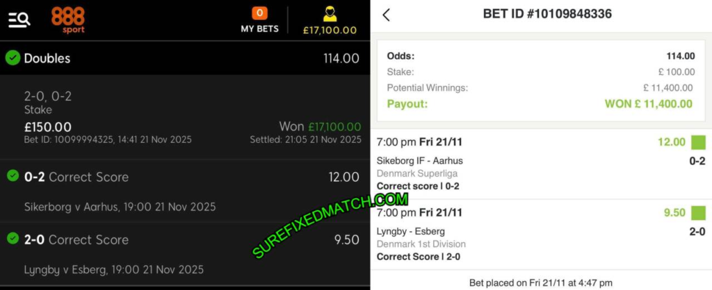 888 SPORT FIXED MATCHES