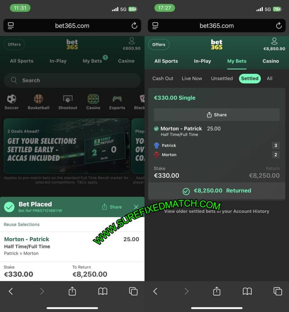 BET365 SURE FIXED MATCHES TIPS