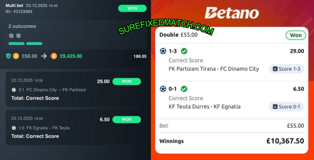 BETANO CORRECT SCORE FIXED MATCH