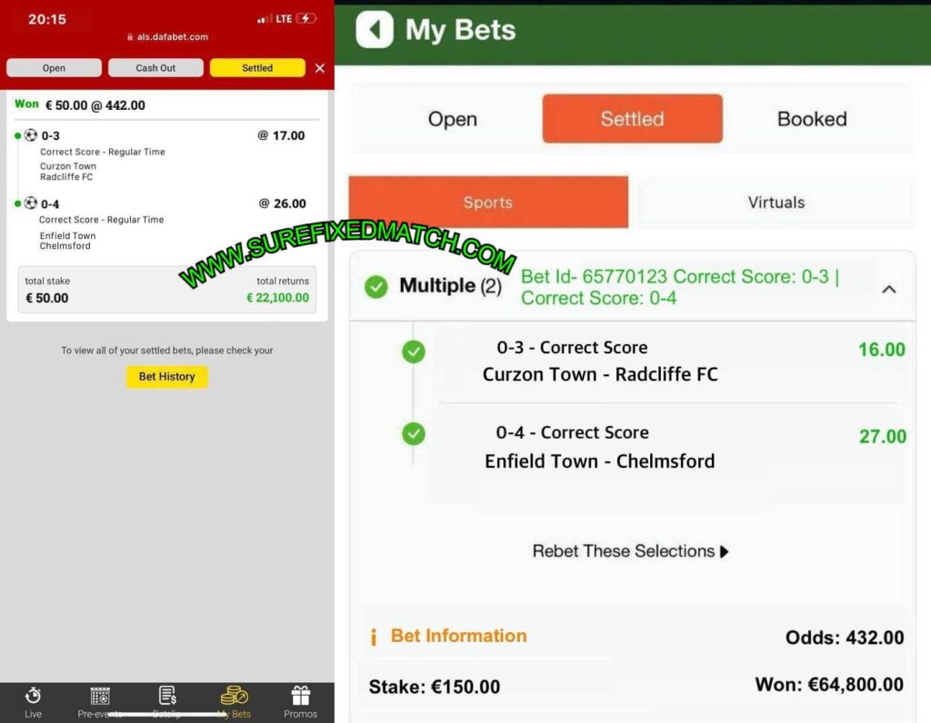 DAFABET FIXED MATCHES TIPS