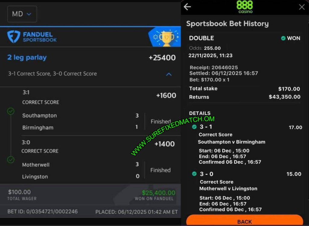 FANDUEL SPORTS BOOK FIXED MATCHES