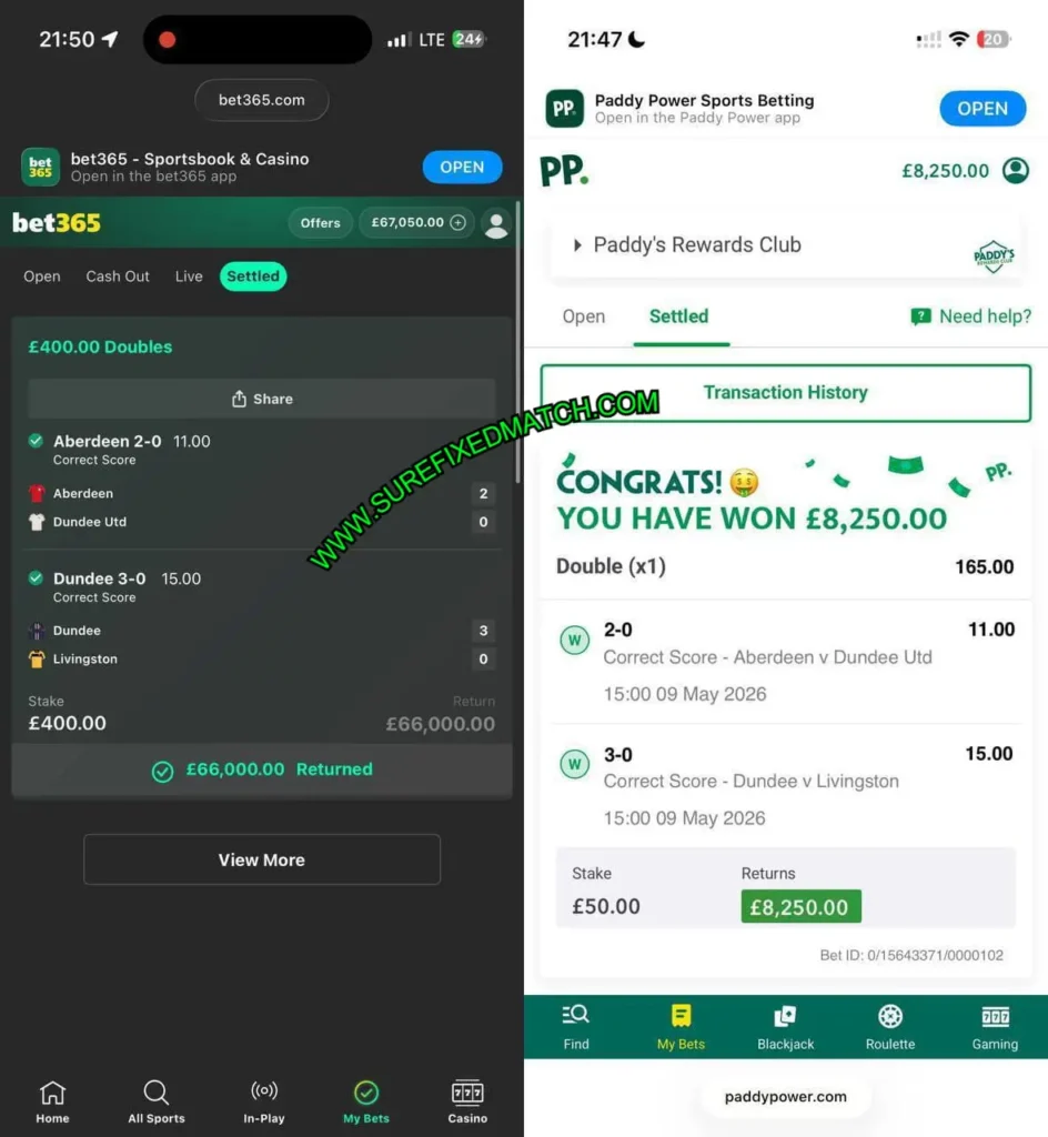 BET365 CORRECT SCORE SAFE PREDICTIONS