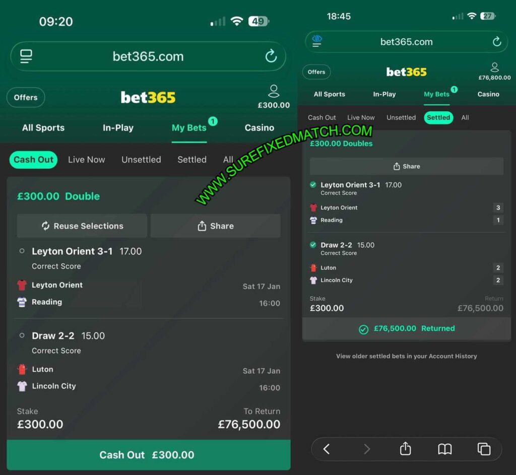 BET365 FIXED MATCHES PREDICTIONS BET365 FIXED MATCHES PREDICTIONS