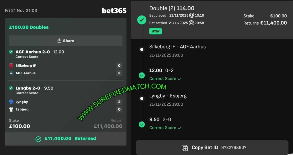 BET365 SAFE FIXED TIPS