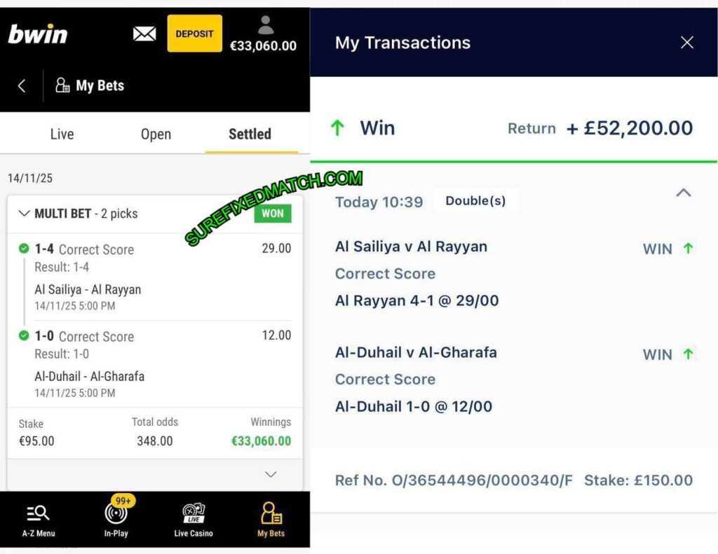 BWIN FIXED MATCHES TIPS