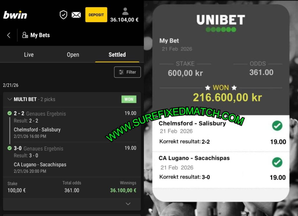 BWIN SURE FIXED MATCHES TIPS
