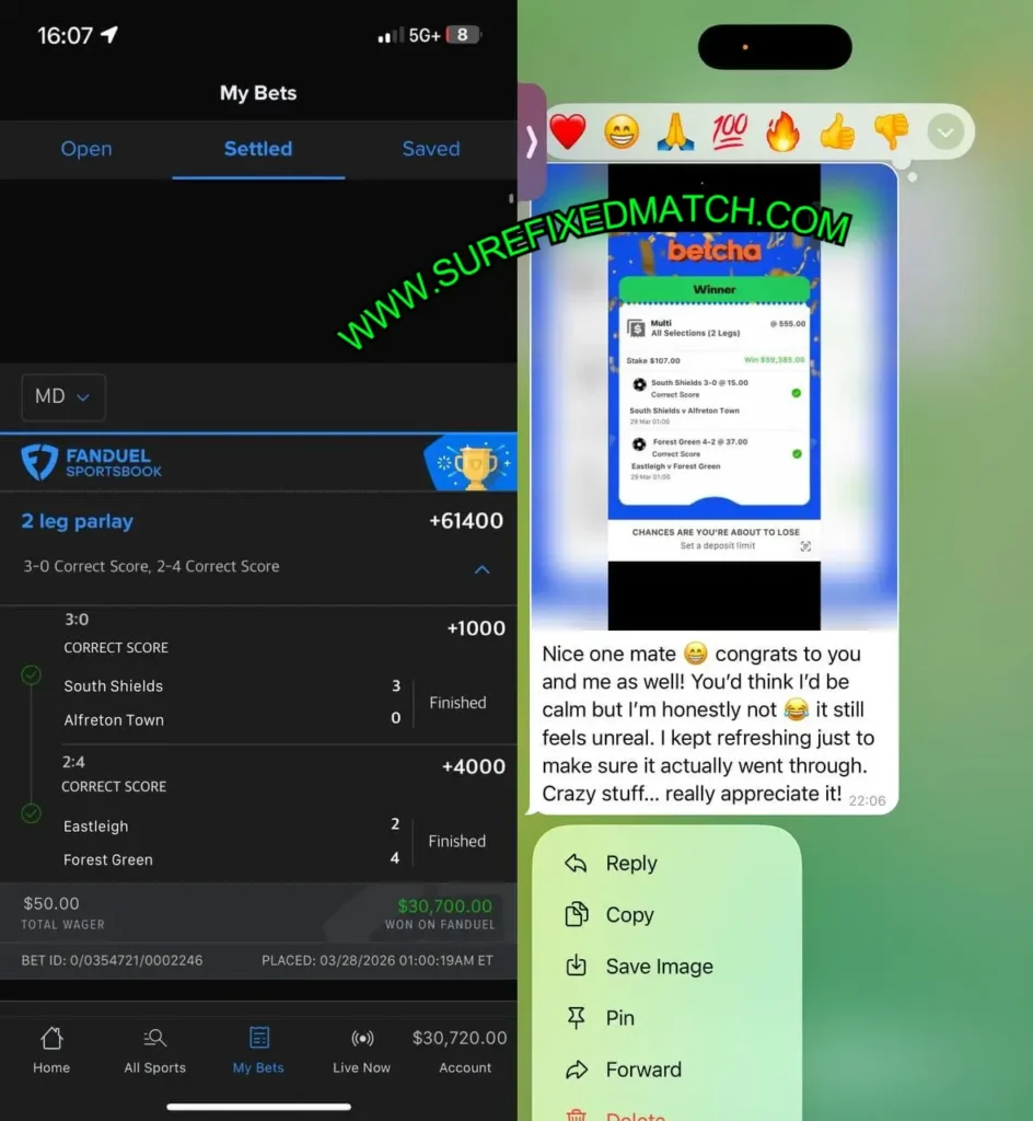 FANDUEL FIXED MATCHES BETTING ODDS
