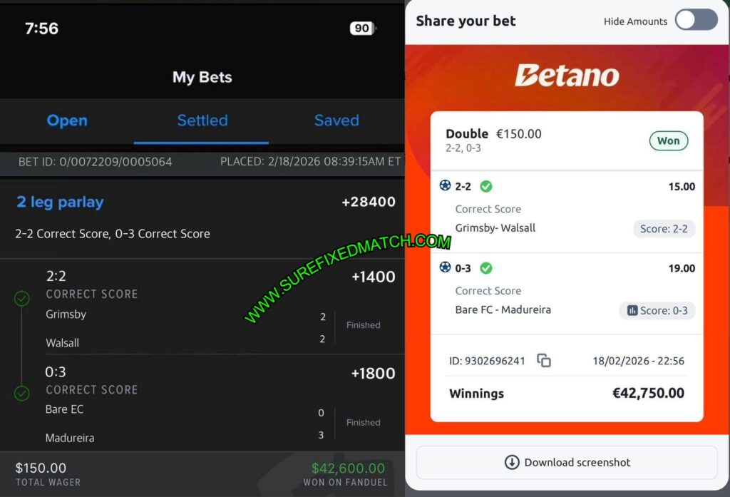 FANDUEL SURE BETTING FIXED TIPS