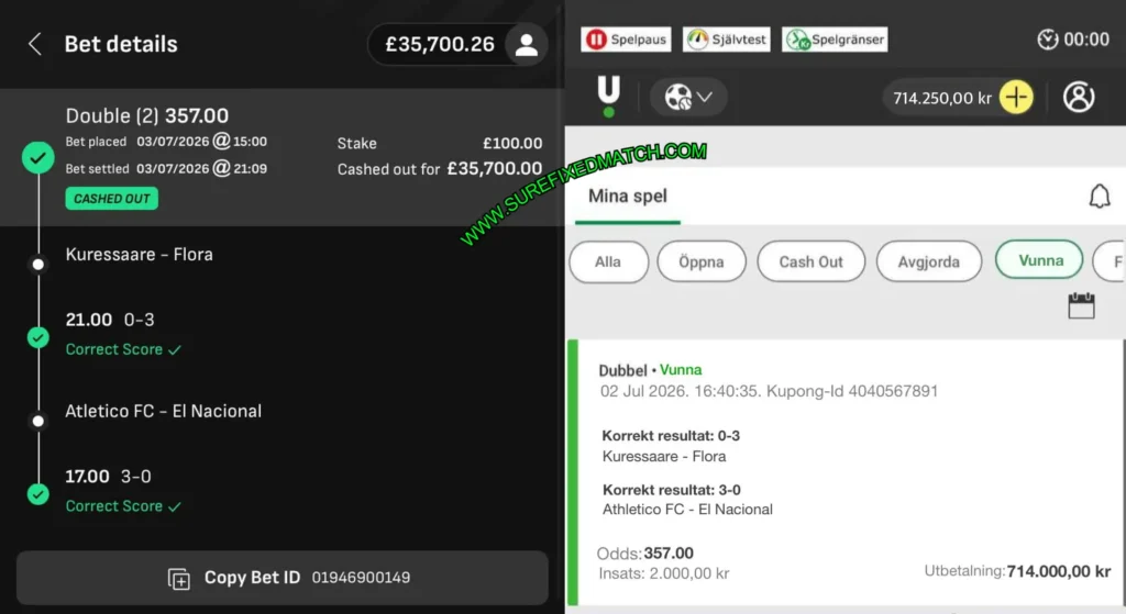 LIVESCORE CORRECT SCORE SAFE BETS