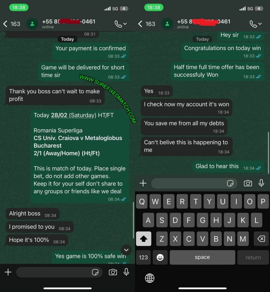 SECURE TELEGRAM FIXED MATCH SECURE TELEGRAM FIXED MATCH