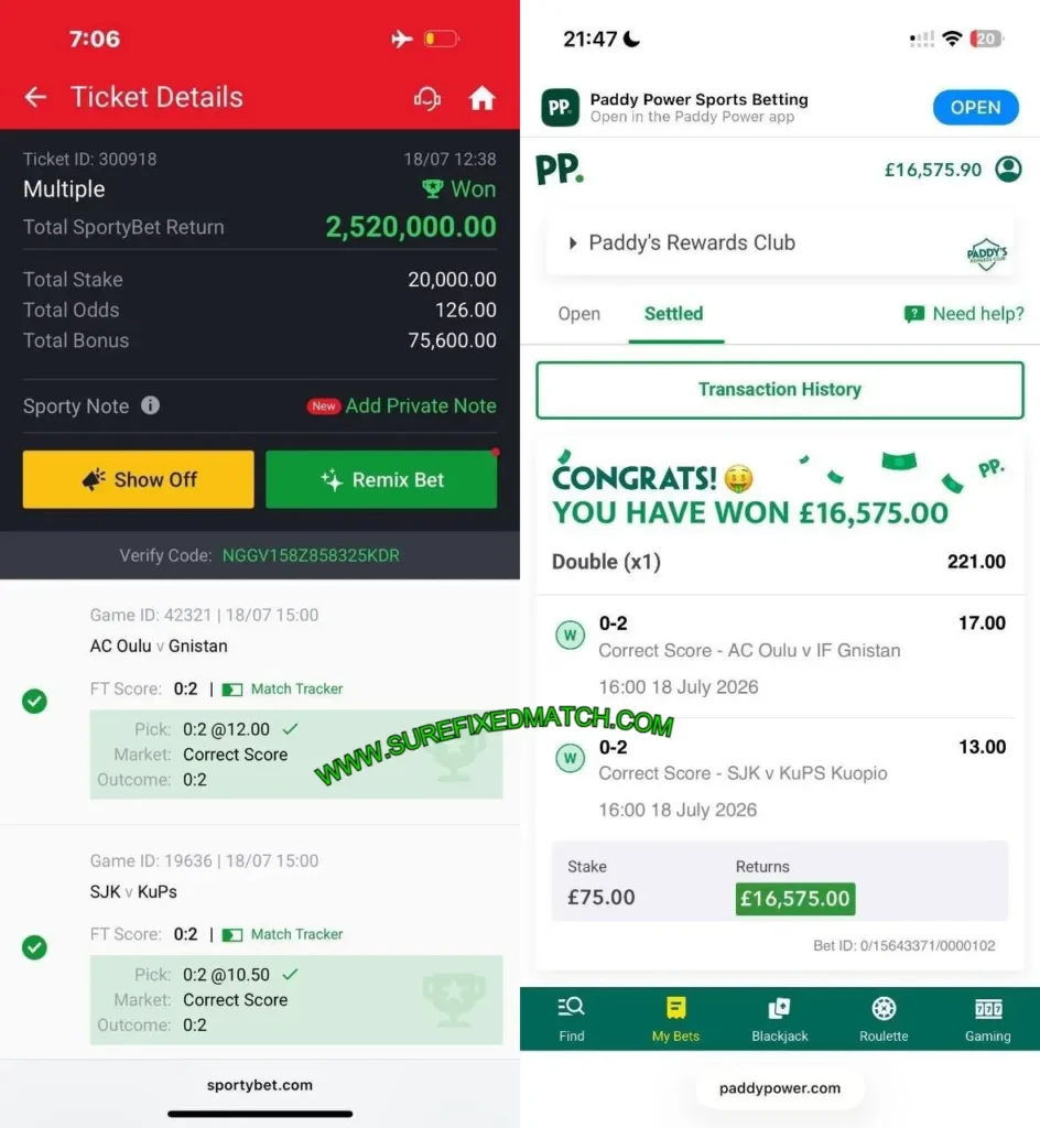 SPORTYBET CORRECT SCORE MATCHES SPORTYBET CORRECT SCORE MATCHES