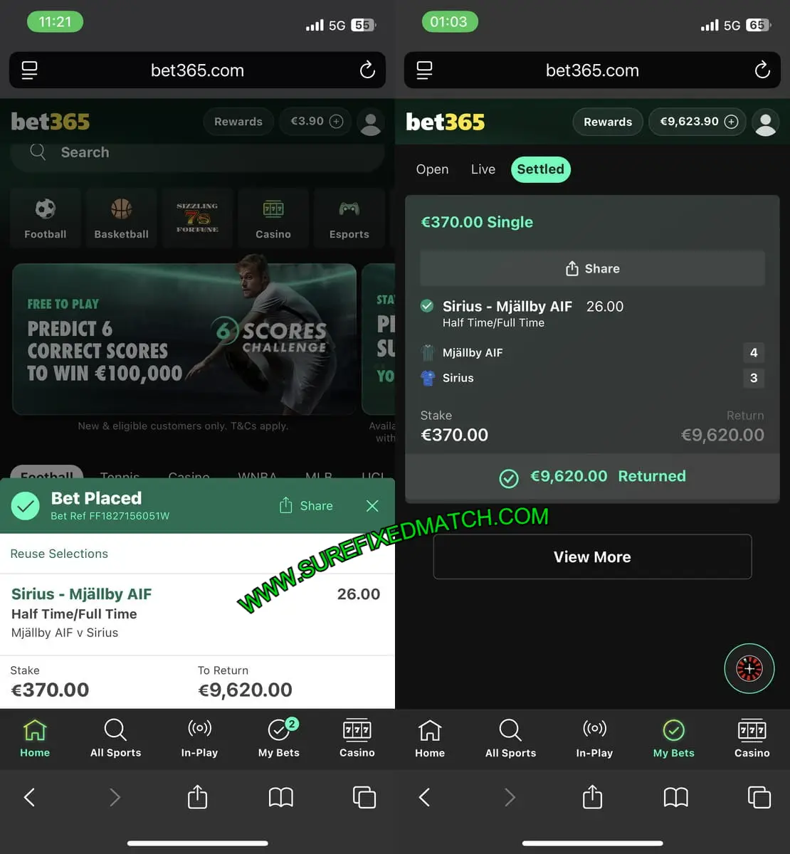 SURE BET356 HALFITME FULLTIME MATCH SURE BET356 HALFITME FULLTIME MATCH