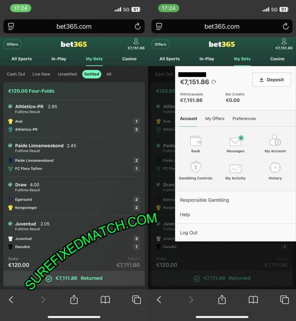 SURE BET365 FIXED MATCHES TIPS 1X2