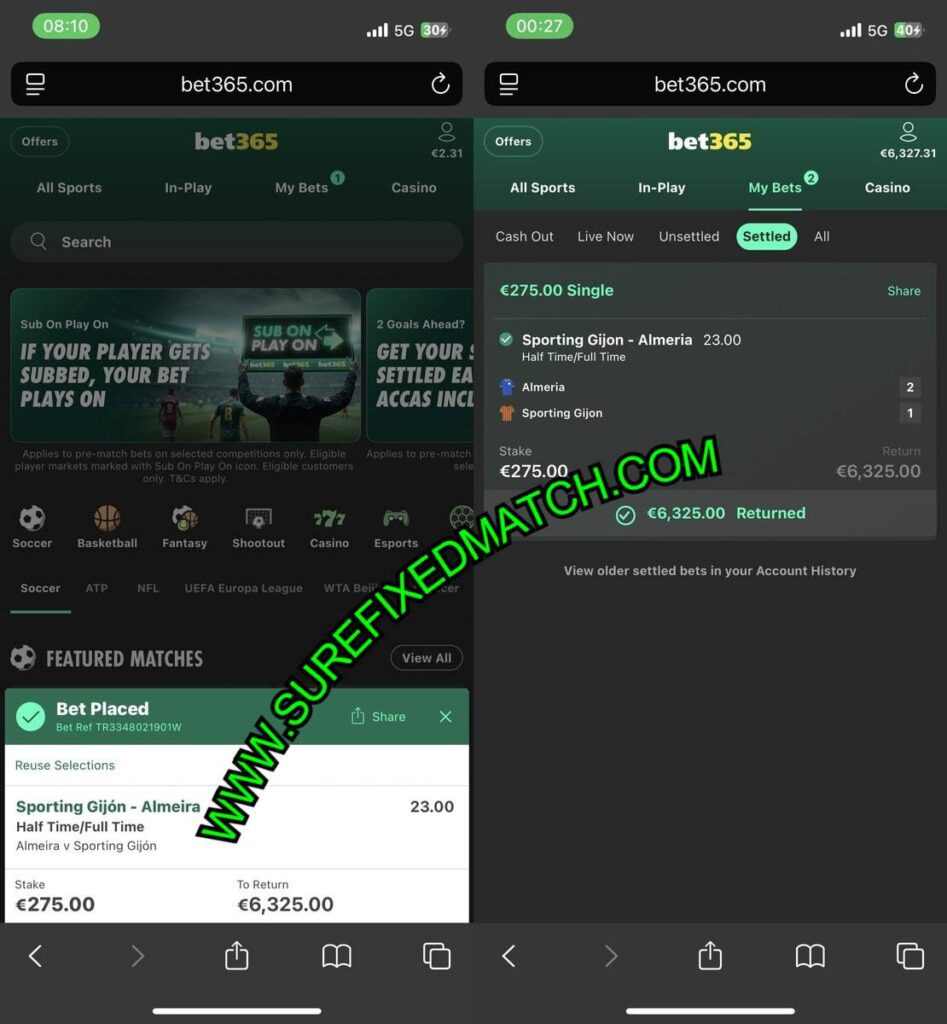 SURE BET365 FIXED MATCHES TIPS