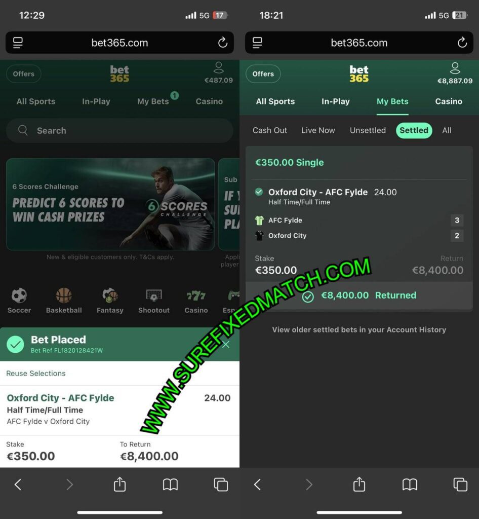 SURE FOOTBALL FIXED HTFT BETTING ODDS