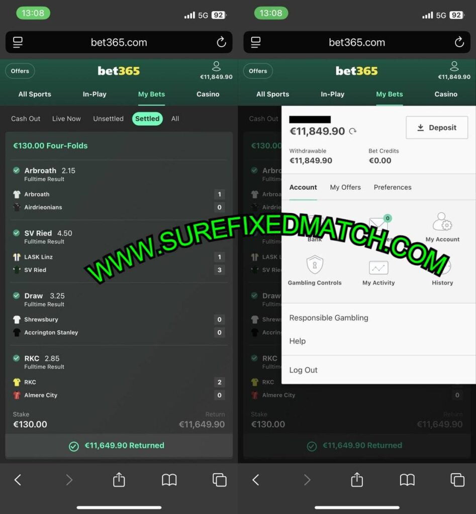 SURE FOOTBALL VIP FIXED MATCHES 1X2