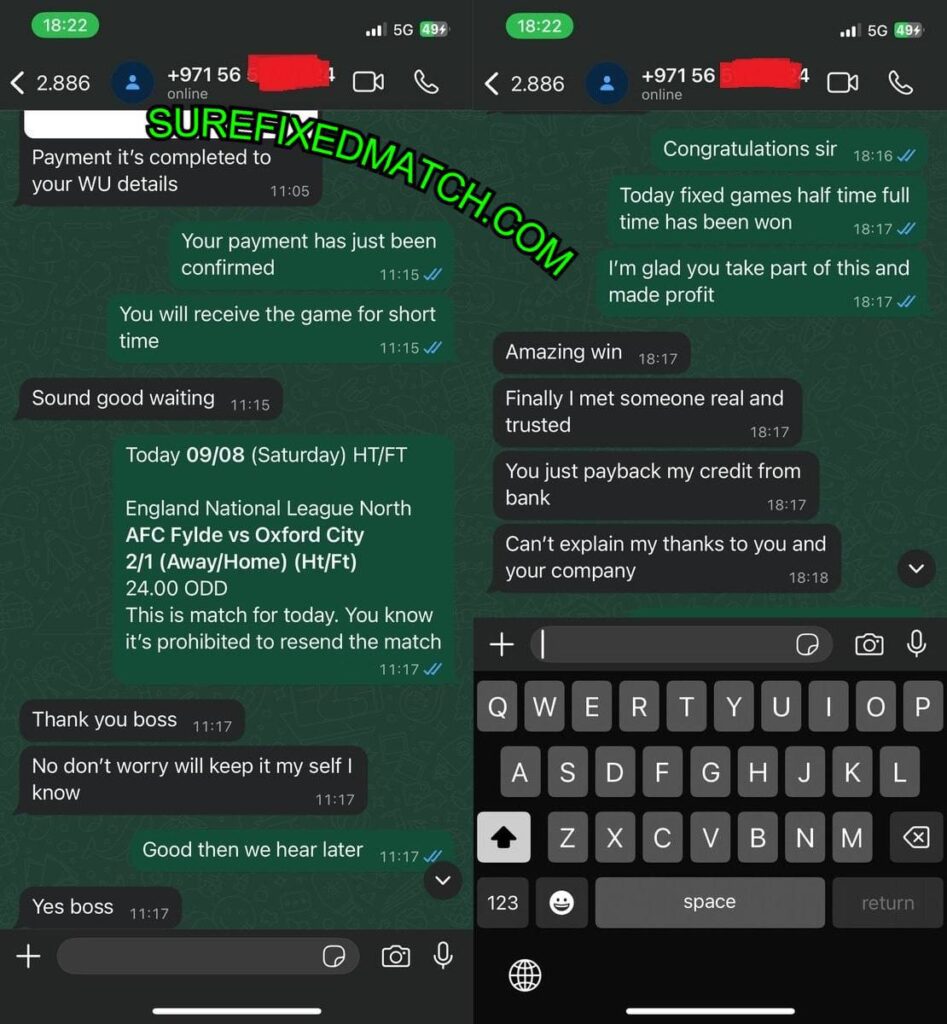 SURE WHATSAPP FIXED MATCHES