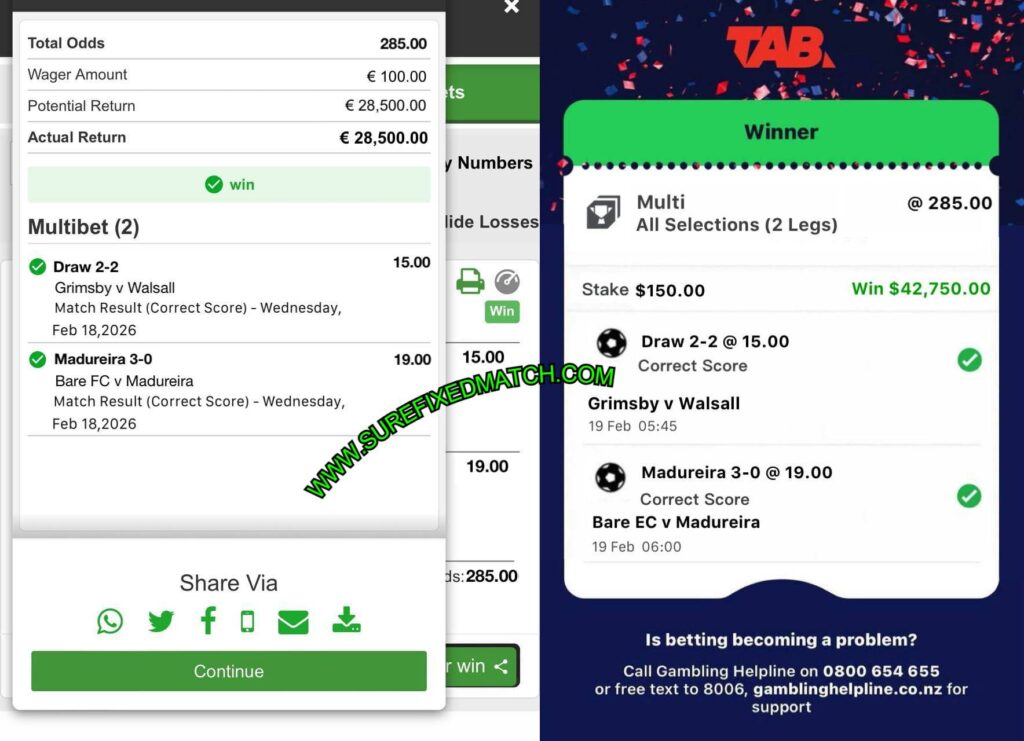 TAB SPORTS SURE FIXED MATCHES TIPS
