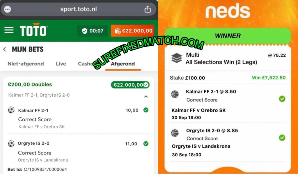 TOTO CORRECT FIXED MATCHES TIPS
