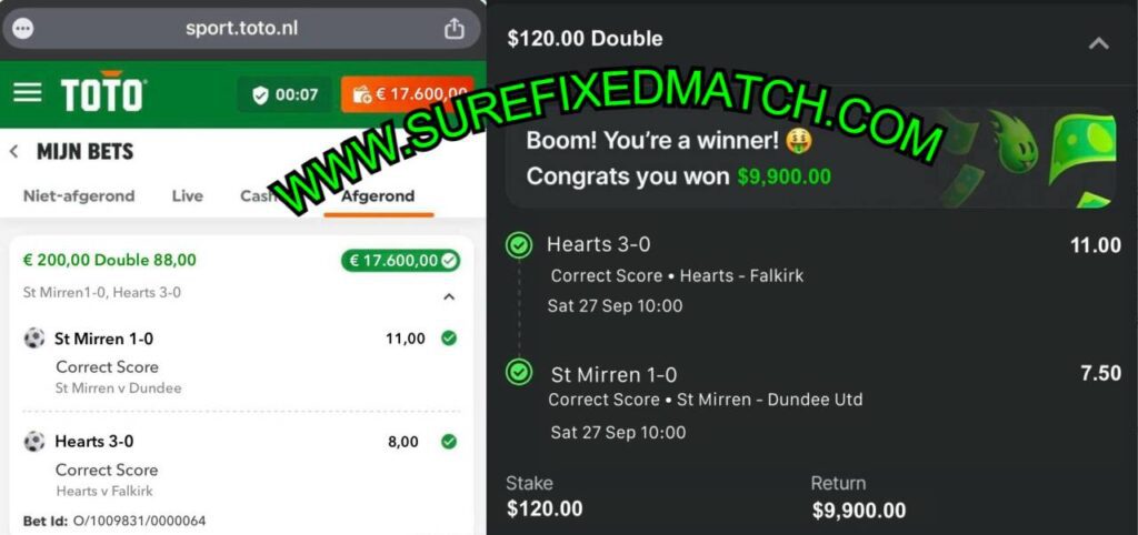 Toto Sport Fixed Matches Tips