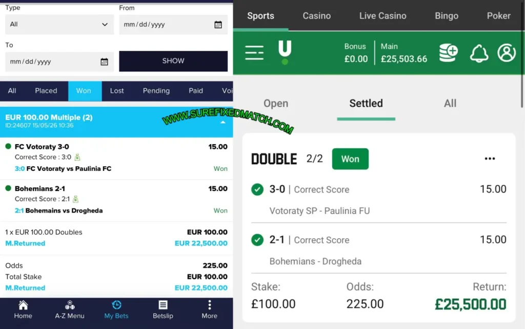 UNIBET SAFE CORRECT SCORE TIPS