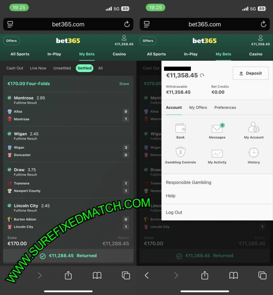 VIP SURE FIXED MATCHES 1X2