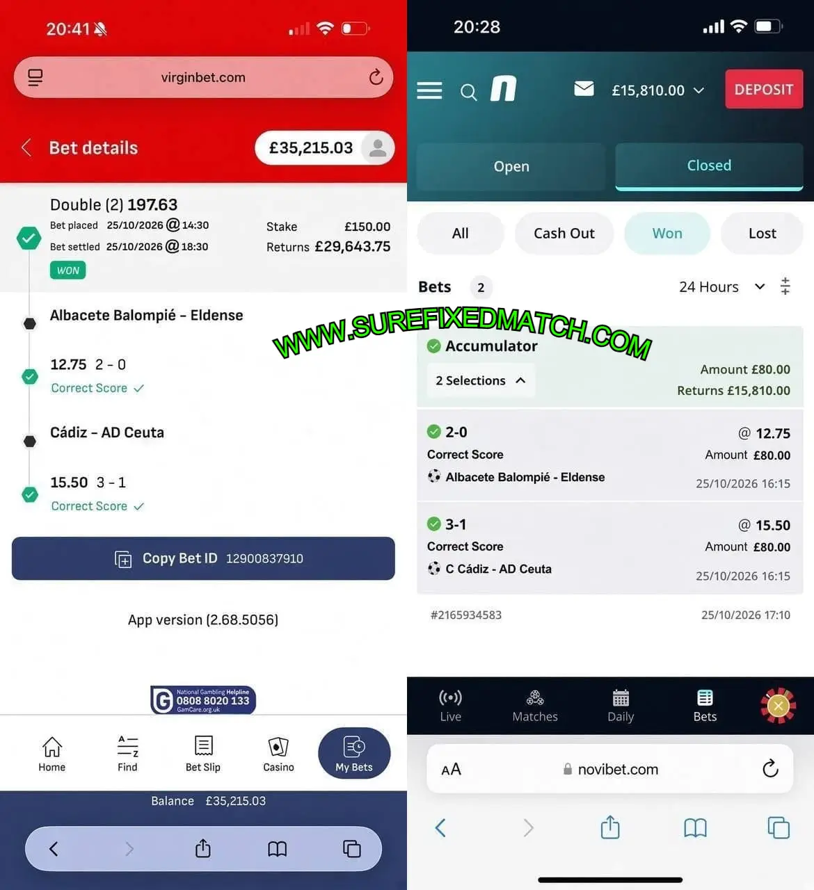 VIRGIN BET CORRECT SCORE MATCHES VIRGIN BET CORRECT SCORE MATCHES