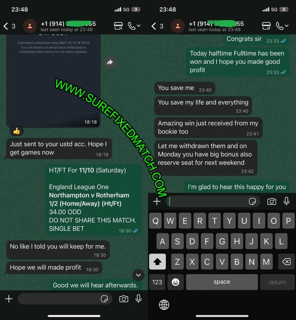 WHATSAPP SURE FIXED MATCH BET